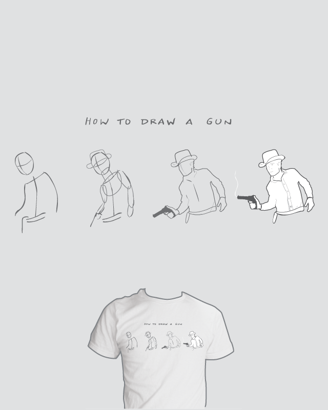 How to draw a gun How to draw a gun