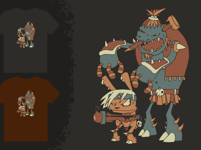 A Shirt With Two Characters...And None Concept. A Shirt With Two Characters...And None Concept.